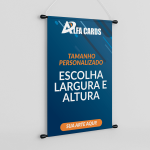 Banner - Tamanho Personalizado Lona Fosca 440g  4x0 - Colorido Frente / Verso sem Impressão   